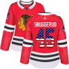 Dámské NHL Chicago Blackhawks dresy 45 Luc Snuggerud Authentic Červené Adidas USA Flag Fashion