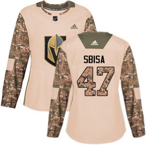Dámské NHL Vegas Golden Knights dresy 47 Luca Sbisa Authentic Camo Adidas Veterans Day Practice