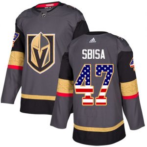 Dětské NHL Vegas Golden Knights dresy 47 Luca Sbisa Authentic Šedá Adidas USA Flag Fashion