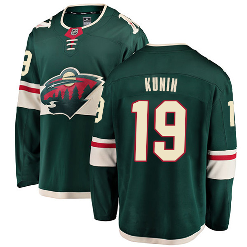 Pánské NHL Minnesota Wild dresy 19 Luke Kunin Breakaway Zelená Fanatics Branded Domácí