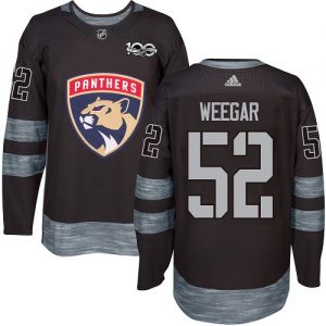 Pánské NHL Florida Panthers dresy 52 MacKenzie Weegar Authentic Černá Adidas 1917 2017 100th Anniversary