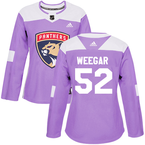 Dámské NHL Florida Panthers dresy 52 MacKenzie Weegar Authentic Nachový Adidas Fights Cancer Practice