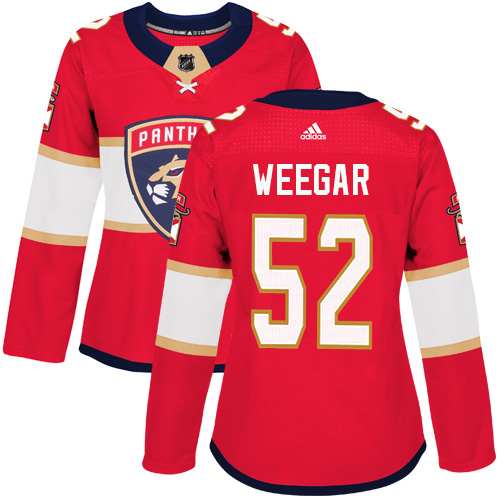 Dámské NHL Florida Panthers dresy 52 MacKenzie Weegar Authentic Červené Adidas Domácí