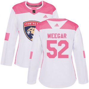 Dámské NHL Florida Panthers dresy 52 MacKenzie Weegar Authentic Bílý Růžový Adidas Fashion