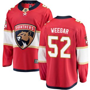 Pánské NHL Florida Panthers dresy 52 MacKenzie Weegar Breakaway Červené Fanatics Branded Domácí