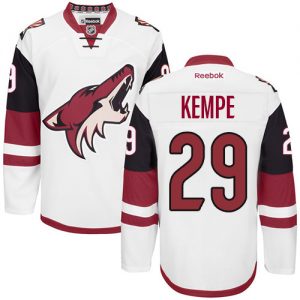 Dětské NHL Arizona Coyotes dresy 29 Mario Kempe Authentic Bílý Reebok Venkovní hokejové dresy