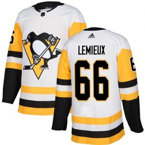 Dámské NHL Pittsburgh Penguins dresy 66 Mario Lemieux Authentic Bílý Adidas Venkovní