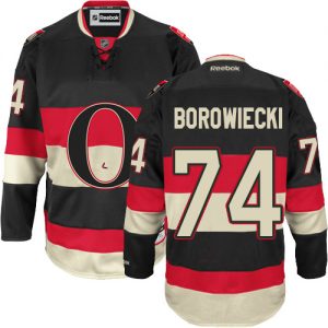 Pánské NHL Ottawa Senators dresy 74 Mark Borowiecki Authentic Černá Reebok Alternativní hokejové dresy