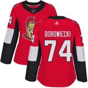 Dámské NHL Ottawa Senators dresy 74 Mark Borowiecki Authentic Červené Adidas Domácí