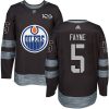 Pánské NHL Edmonton Oilers dresy 5 Mark Fayne Authentic Černá Adidas 1917 2017 100th Anniversary