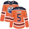 Dámské NHL Edmonton Oilers dresy 5 Mark Fayne Authentic Oranžový Adidas Domácí