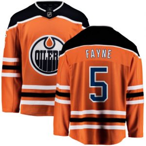 Pánské NHL Edmonton Oilers dresy 5 Mark Fayne Breakaway Oranžový Fanatics Branded Domácí