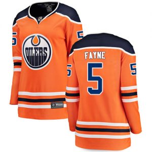 Dámské NHL Edmonton Oilers dresy 5 Mark Fayne Breakaway Oranžový Fanatics Branded Domácí