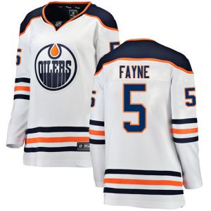 Dámské NHL Edmonton Oilers dresy 5 Mark Fayne Breakaway Bílý Fanatics Branded Venkovní