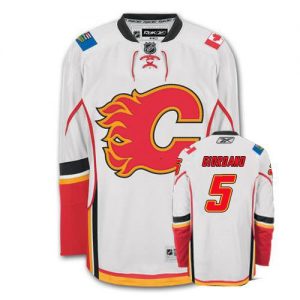 Dámské NHL Calgary Flames dresy 5 Mark Giordano Authentic Bílý Reebok Venkovní hokejové dresy