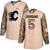 Dětské NHL Calgary Flames dresy 5 Mark Giordano Authentic Camo Adidas Veterans Day Practice