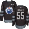 Pánské NHL Edmonton Oilers dresy 55 Mark Letestu Authentic Černá Adidas 1917 2017 100th Anniversary