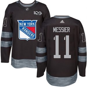 Pánské NHL New York Rangers dresy 11 Mark Messier Authentic Černá Adidas 1917 2017 100th Anniversary