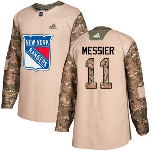Pánské NHL New York Rangers dresy 11 Mark Messier Authentic Camo Adidas Veterans Day Practice
