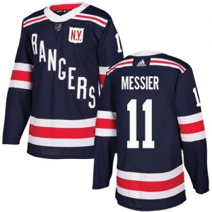 Pánské NHL New York Rangers dresy 11 Mark Messier Authentic Námořnická modrá Adidas 2018 Winter Classic