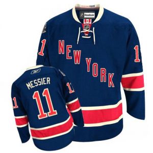 Pánské NHL New York Rangers dresy 11 Mark Messier Authentic Námořnická modrá Reebok Alternativní hokejové dresy