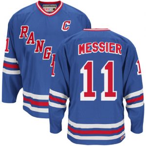 Pánské NHL New York Rangers dresy 11 Mark Messier Authentic Throwback Kuninkaallisen modrá CCM Heroes  Alumni
