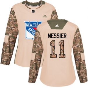 Dámské NHL New York Rangers dresy 11 Mark Messier Authentic Camo Adidas Veterans Day Practice