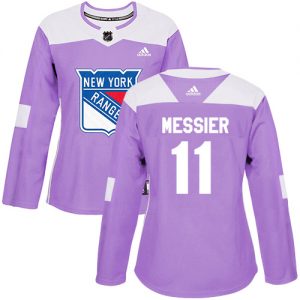 Dámské NHL New York Rangers dresy 11 Mark Messier Authentic Nachový Adidas Fights Cancer Practice