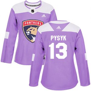 Dámské NHL Florida Panthers dresy 13 Mark Pysyk Authentic Nachový Adidas Fights Cancer Practice