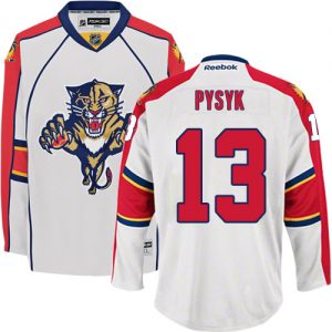 Dámské NHL Florida Panthers dresy 13 Mark Pysyk Authentic Bílý Reebok Venkovní hokejové dresy