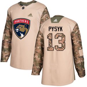 Dětské NHL Florida Panthers dresy 13 Mark Pysyk Authentic Camo Adidas Veterans Day Practice