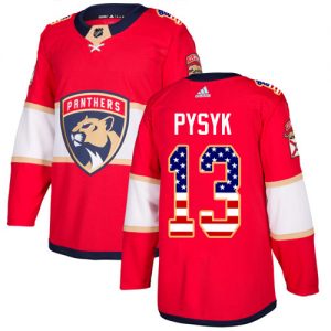 Dětské NHL Florida Panthers dresy 13 Mark Pysyk Authentic Červené Adidas USA Flag Fashion