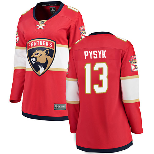 Dámské NHL Florida Panthers dresy 13 Mark Pysyk Breakaway Červené Fanatics Branded Domácí