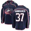Pánské NHL Columbus Blue Jackets dresy 37 Markus Hannikainen Breakaway Námořnická modrá Fanatics Branded Domácí