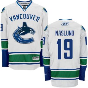 Pánské NHL Vancouver Canucks dresy 19 Markus Naslund Authentic Bílý Reebok Venkovní hokejové dresy