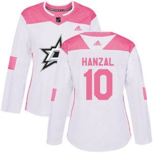 Dámské NHL Dallas Stars dresy 10 Martin Hanzal Authentic Bílý Růžový Adidas Fashion