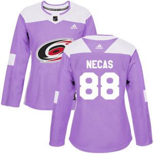 Dámské NHL Carolina Hurricanes dresy 88 Martin Necas Authentic Nachový Adidas Fights Cancer Practice
