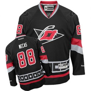 Dětské NHL Carolina Hurricanes dresy 88 Martin Necas Authentic Černá Reebok Alternativní hokejové dresy