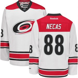 Dětské NHL Carolina Hurricanes dresy 88 Martin Necas Authentic Bílý Reebok Venkovní hokejové dresy