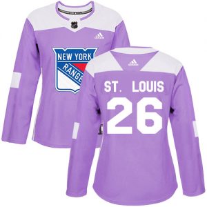 Dámské NHL New York Rangers dresy 26 Martin St. Louis Authentic Nachový Adidas Fights Cancer Practice