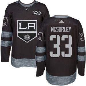 Pánské NHL Los Angeles Kings dresy 33 Marty Mcsorley Authentic Černá Adidas 1917 2017 100th Anniversary