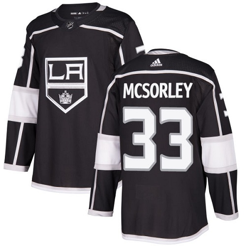 Pánské NHL Los Angeles Kings dresy 33 Marty Mcsorley Authentic Černá Adidas Domácí