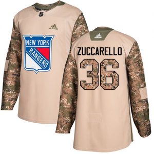 Pánské NHL New York Rangers dresy 36 Mats Zuccarello Authentic Camo Adidas Veterans Day Practice