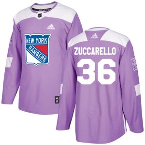 Pánské NHL New York Rangers dresy 36 Mats Zuccarello Authentic Nachový Adidas Fights Cancer Practice