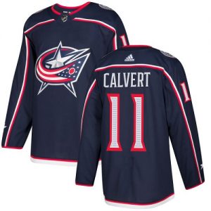 Pánské NHL Columbus Blue Jackets dresy 11 Matt Calvert Authentic Námořnická modrá Adidas Domácí