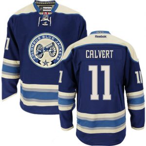 Pánské NHL Columbus Blue Jackets dresy 11 Matt Calvert Authentic Námořnická modrá Reebok Alternativní hokejové dresy