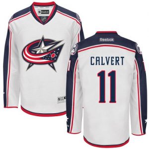 Pánské NHL Columbus Blue Jackets dresy 11 Matt Calvert Authentic Bílý Reebok Venkovní hokejové dresy
