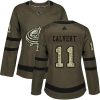 Dámské NHL Columbus Blue Jackets dresy 11 Matt Calvert Authentic Zelená Adidas Salute to Service