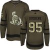 Pánské NHL Ottawa Senators dresy 95 Matt Duchene Authentic Zelená Adidas Salute to Service