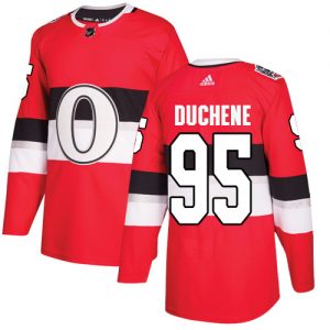 Pánské NHL Ottawa Senators dresy 95 Matt Duchene Authentic Červené Adidas 2017 100 Classic